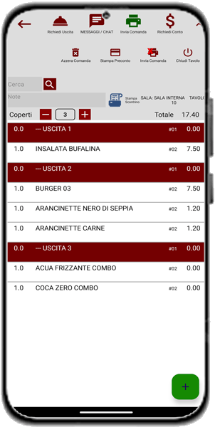 QuickConto mobile app interface translated into English